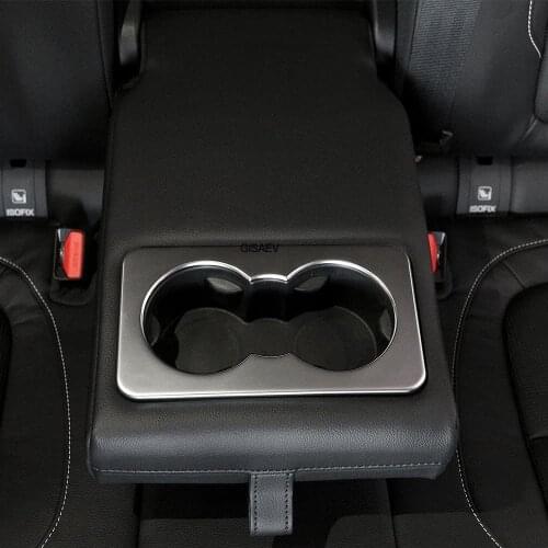 Suitable for Jaguar XE F-Pace XF 2016 f-pace ABS chrome rear seat cup holder frame cover trim sticker auto parts