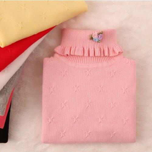 2020 new winter girls' sweaters turn-down collar girls' fashion sweaters children clothing G1222
