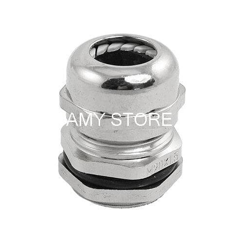 Silver Tone Stainless Steel 6-11mm Range Waterproof Connector Cable Gland