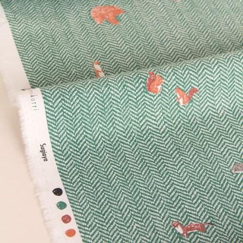 Half-Meter Japanese Kotorinuno Cotton Linen Fabric Canvas Fabric Sugiaya C