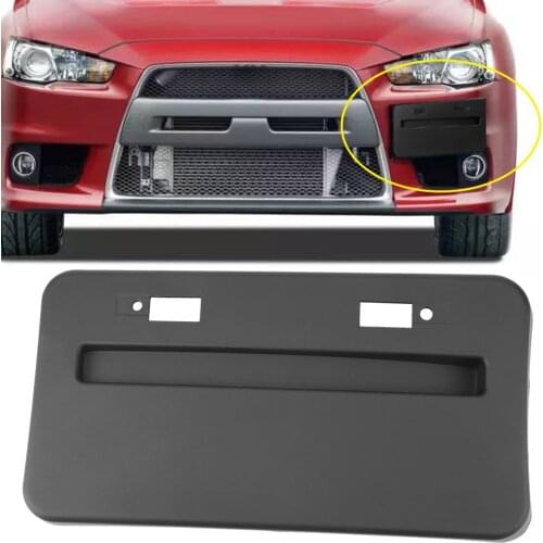 1Pcs For Mitsubishi Lancer GTS EVO X 2008-2018 Car Accessories ABS License Plate Frame Relocator Base Auto Front Bumper Install
