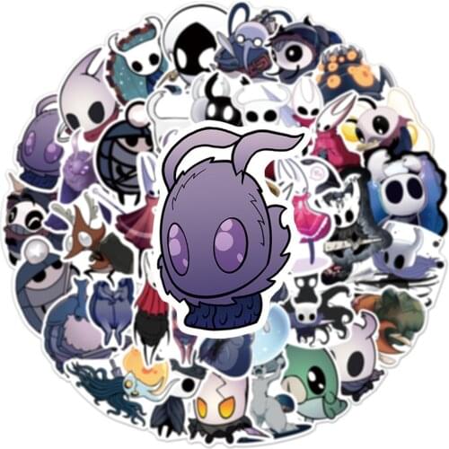 10/54pcs Hollow Knight Stickers Action Adventure Game Graffiti Sticker Kids Toy For DIY Luggage Laptop Car Phone Decoration