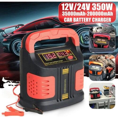 350W 220V Smart Full Automatic LCD Display Car Battery Charger Pulse Restorer