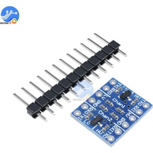 5pcs 2 Channel IIC I2C Logic Level Voltage Converter Bi-Directional Board Module 5V to 3.3V For Arduino Adjustable