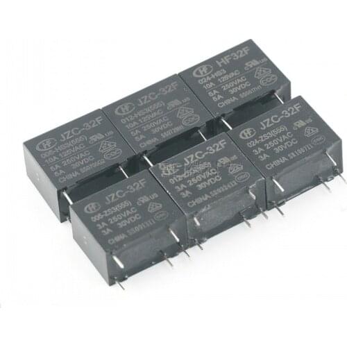 5PCS/lot Power Relays JZC-32F-005-HS3 JZC-32F-009-HS3 JZC-32F-012-HS3 JZC-32F-024-HS3 Relay HF32F 5A 250VAC 4PIN