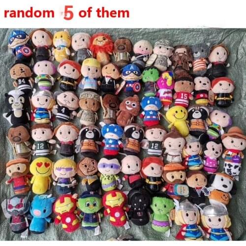 16CM Marvel Avengers Thor Loki Iron Man Star-Lord Ant-Man Figures Plush Dolls Cartoon Figure Soft Stuffed Toys Fans Gift 5PCS