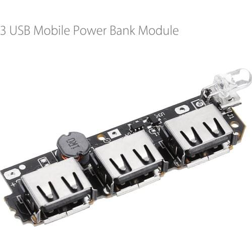 5V 2.1A 3 USB Mobile Power Circuit Board Boost Module For DIY Power Bank Lithium Battery