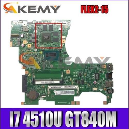 Akemy 13309-1 448.00T04.0011 Motherboard For Lenovo FLEX2-15 Laptop Motherboard CPU I7 4510U GT840M DDR3 100% Test Work