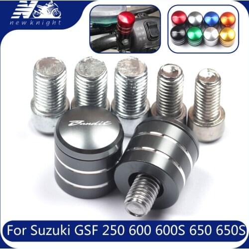 For Suzuki GSF 250 600 600S 650 650S 650N Bandit Motorcycle CNC Aluminum Rearview Handlebar Mirror Bolt Screws Mount Adapter