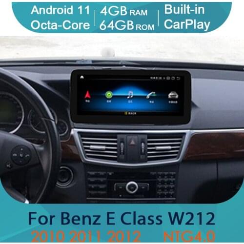 Android 11 Car Multimedia Player Radio Stereo GPS Navigation For Mercedes Benz E Class W212 2010~2012 NTG 4 Qualcomm 8 Core WIFI