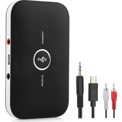 Bluetooth Transmitter Receiver Wireless 2-in-1 Audio Adapter 3.5mm Stereo Output for Headset Speaker TV Car iOS Android Phone