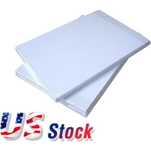 US Stock-100 Sheets A4 Dye Sublimation Heat Transfer Paper for Mugs Plates Tiles Printing