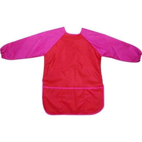 Kids Waterproof Long Sleeve Art Craft Drawing Painting Smock Apron Children Gift E56C