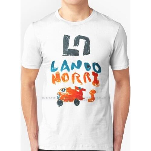 Lando Norris British Grandprix 2020 Helmet T Shirt 100% Pure Cotton Big Size Lando Norris Helmet Formula Grandprix Eva Muttram