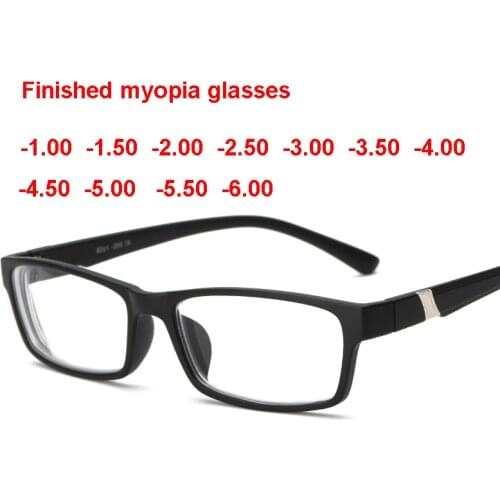 Finished Myopia Glasses -1.0 -4.0 -4.50 -5.00 -5.50 -6.0 Myopia Memory Frame Resin Men Women Shortsighted Eyeglasses