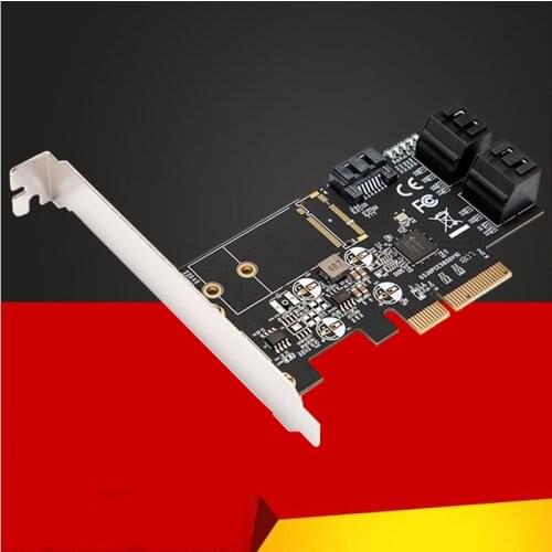 H1111Z Add On Cards PCI-E SATA Adapter 4X 8X 16X PCIE SATA Card PCI Express to SATA 3.0 5-Port SATAIII 6Gbps Expansion Card NEW