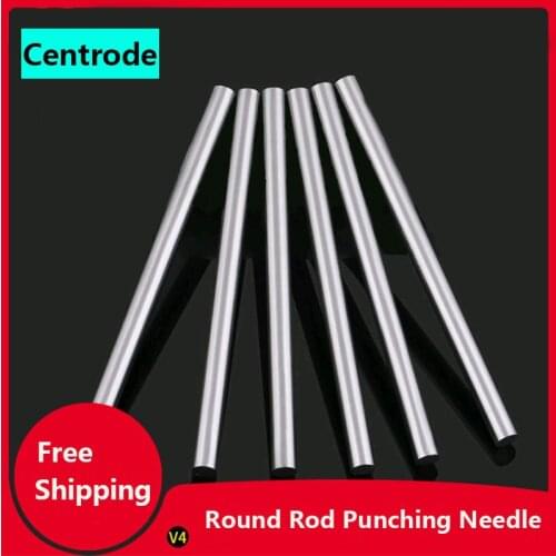 Round Bar Straight Handle High Speed Steel Metric Precision Round Turning Tool Round Bar Punching Needle Metal Bar 3.1mm-5.3mm