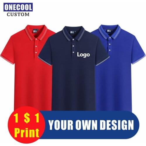 Summer Fashion Polo Shirt Custom Printed Embroidery Logo Design Company Brand Group Activity Unisex Clothing ONECOOL 2021