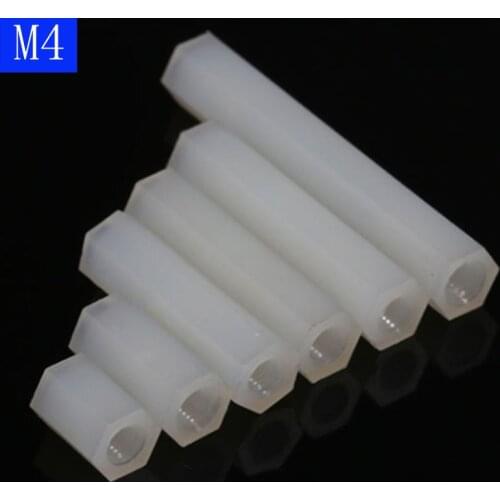 M4 White Nylon Hex PCB Motherboard Spacer Standoff Pillar Female-Female Screws NYLON66 bolts