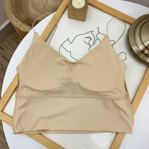 Plain Wrapped Chest Tank Tops Cropped Spaghetti Strap For Women Lingerie Slim Tanm Camis Top Female Summer