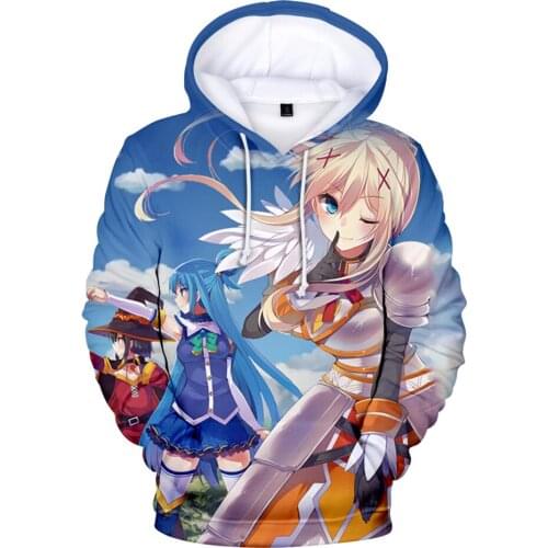 Fashion Classic Anime 3D Hoodies Megumin Konosuba Sweatshirts Harajuku Men Women Tops Boy/girls Oversized Konosuba Sportswear