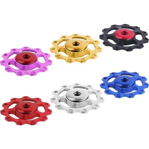MTB Bike Guide Wheel After Dial Guide Wheel Bearing Anode CNC Dial Sprocket 11 Tooth Wheel Rear Derailleur Pulley Guide Flywheel