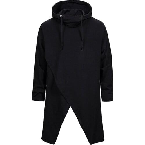 Polyester Mens Wear Coat Fleece Long Sleeved Casual Diablo Series Hooded Cardigan Cotton Blended