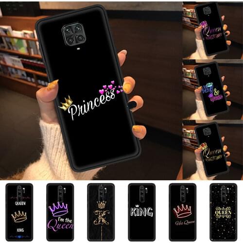 King Queen Crown Soft Coque For Xiaomi Redmi Note 9S 9 8 8T 9C 9A Mi Poco M3 X3 NFC 9T 10T Pro 5G Silicone Phone Case Back Shell