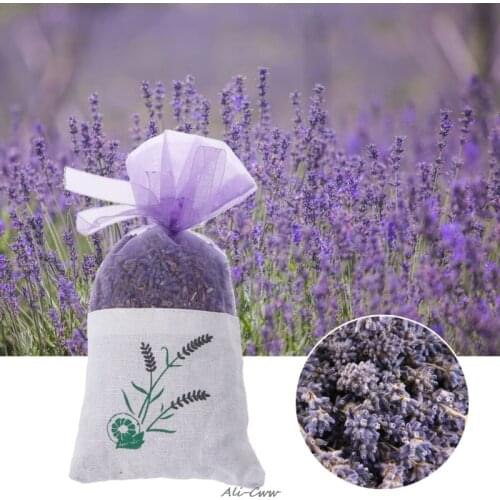 Natural Lavender Bud Dried Flower Sachet Bag Aromatherapy Aromatic Air Refresh Wardrobe Desiccant Sachet Car Room Air Refreshing