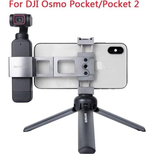 New DJI POCKET 2 Phone Holder Adapter Mount Tripod Selfie Stick For Osmo Pocket Handheld Gimbal Accessories In Stock