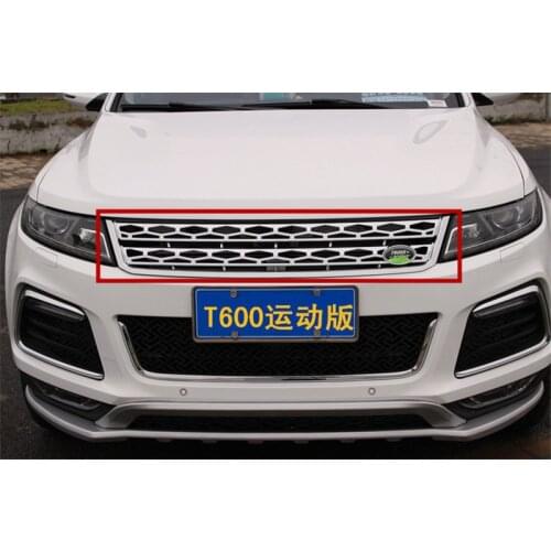 ABS Chrome Original factory Car Front Grille Around Trim Racing Grills Trim for Zotye T600 Sports 2016 2017 2018 Car styling