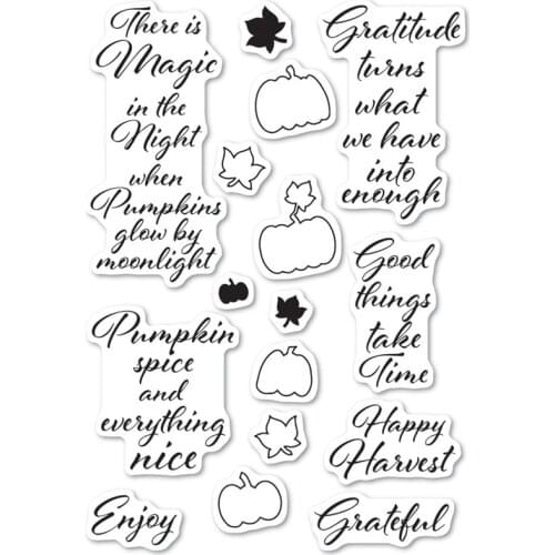 Pumpkin Patch Transparent Silicone Clear Stamp/Seal for DIY Scrapbooking/Photo Album Decorative Cards Making Paper Crafts