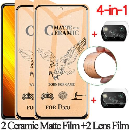 Pocofone x3 Matte Soft Ceramic Protective Film for xiaomi poco x3 nfc Screen Protector poco-x3 Full cover Film not glass pocox3