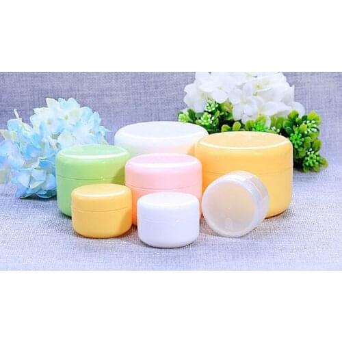 5pcs 20/50/100g Empty Makeup Jar Pot Travel Face Cream/Lotion/Cosmetic Container Refillable Bottles Plastic Bottle Jars