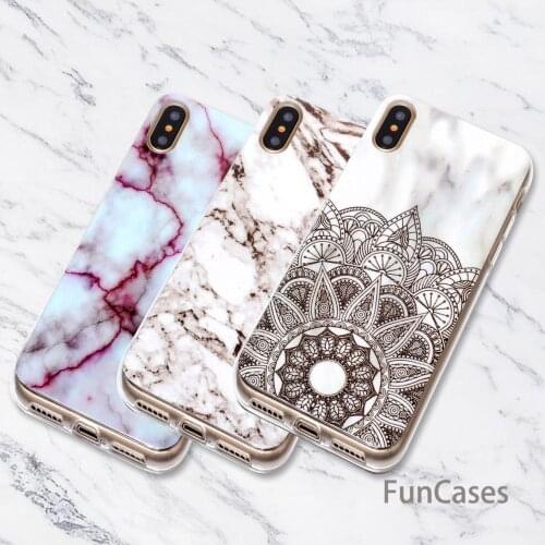 Luxury Soft TPU Marble Case For iPhone 6 6S 7 8 Plus Granite IMD Silicon Glossy Back Cover For iPhone X 5 5s SE Phone Case