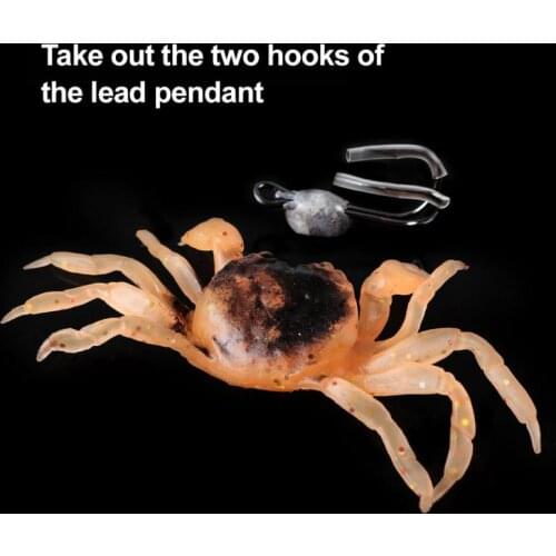 Fishing Lures 3D Super Simulation Entertainment Single Hook Crab Bait Bionic Bait 10cm Crab Hook Bait 30g UK Fishing