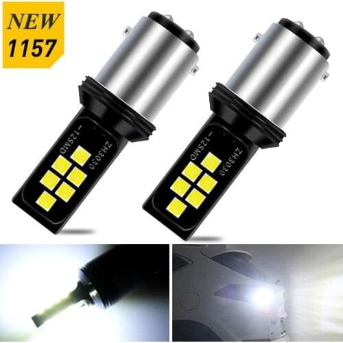 2x BAY15D 1157 P21W 1156 BA15S LED Bulbs Rear Reversing Tail Light Bulb For BMW Audi Mercedes Benz Honda VW Volkswagen Touran