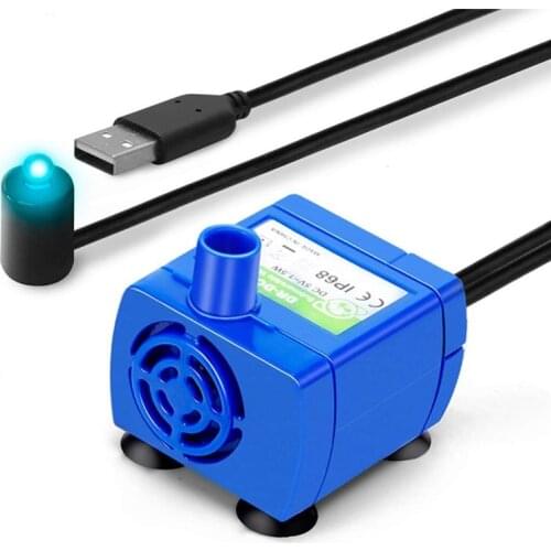 Water Pump LED Light Pet USB Electric Water Fountain Motor Replacement Accessories for Cat Dog Flowers Drinking Bowl Dispenser