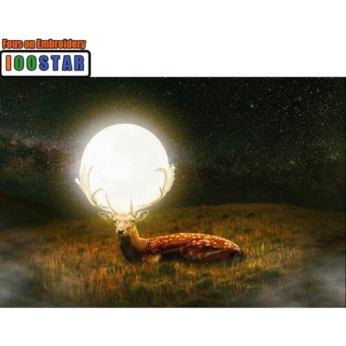 Needlework Diy Diamond Painting Cross Stitch "Deer" Painting Diamond Embroidery Square/Round Diamond Mosaic Pictures Stickers