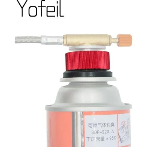 Yofeil outdoor Camping Hiking Stove Adaptor Conversion Split Type Gas Furnace Connector Cartridge Tank Adapter