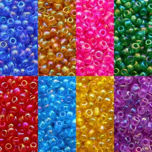 2-4mm 150-1000Pcs Cream Rainbow AB Color Czech Spacer Glass Seed Beads Jewelry Hand DIY For bags, clothing Sewing Accessories