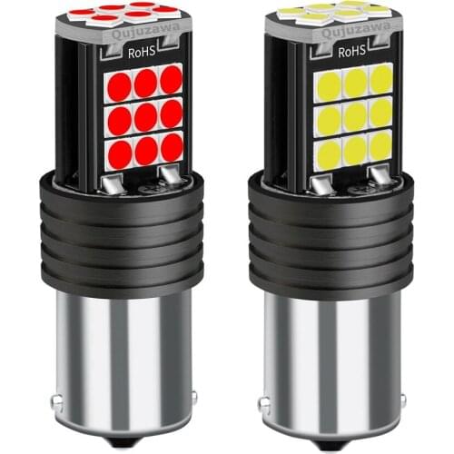 2PCS New 1156 P21W 7506 BA15S R5W R10W Super Bright LED Car Tail Brake Bulb Turn Signals Auto Reverse Lamp Daytime Running Light