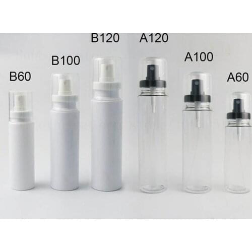 2oz 4oz Empty Clear White perfume Plastic bottle Parfum Atomizer Bayonet Mist Sprayer Bottles Containers 60ml 100ml 120ml 30pcs