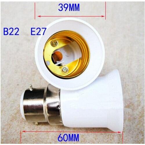 5pcs/lot Lamp base B22 to E27 Conversion Lamp holder B22 to E27 Bayonet turn Screw mouth Lampholders Connector bases