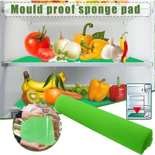 8pcs Refrigerator Mildew-proof Sponge Drawer Pad Mat Filter Cotton Anti-mildew Pad Easy To Clean Vegetable And Fruit Dropshippin