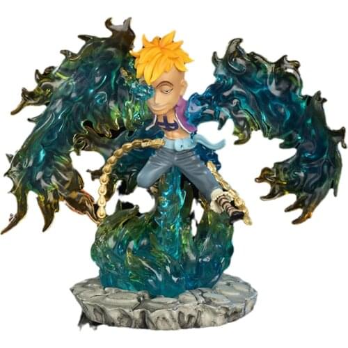 One Piece Marco Anime Model Gift Anime Character 10cm PVC High-quality Doll Statue Collect Toy for Kids Q Version Undead Bird