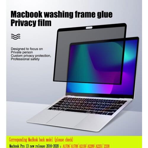 Privacy Filter Anti spy PET Screens protective film For MacBook New Pro13 inch M1 A1706A1708A2159 A2251A2289 A2338 for 2016~2020