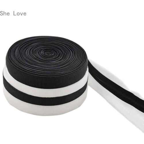 Chzimade 5 Yards Silicone Gripper Elastic Webbing Shoulder Strap Tape Bras Lingerie DIY Sewing Accessories