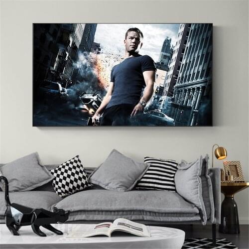 Print Decor movie poster Jasons Bourne action movie Posters and Prints Canvas Wall Pictures for Living Room Cuadros