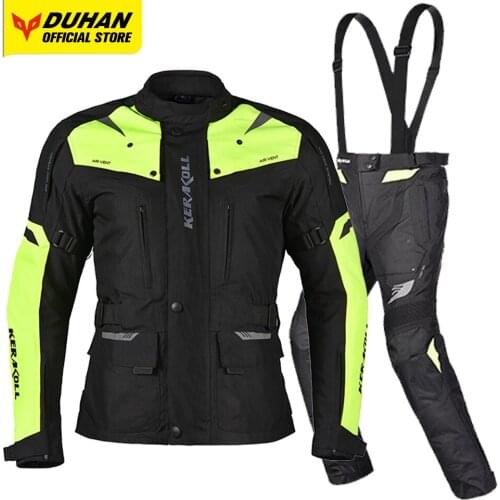 DUHAN Men Profession Motorcycle Jacket Chaqueta Moto Waterproof Motocross Suit Riding Racing Jaqueta Motociclista Body Armor